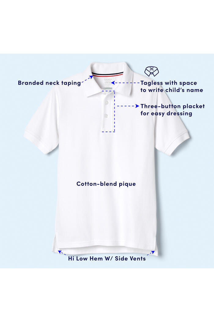French Toast - Youth Short Sleeve Pique Polo